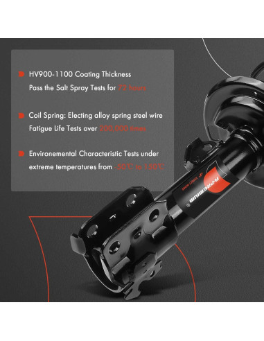 Amortiguador y Resorte Coil A-Premium Toyota Yaris 2006-2011