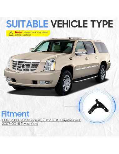 Brazos de Control Inferior Delantero ILONPA BUCT0145S para Toyota