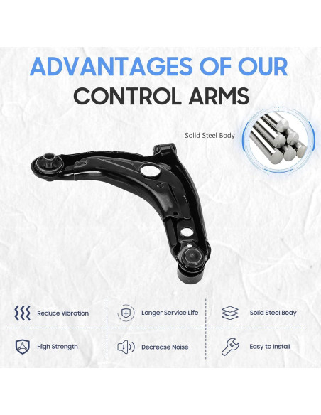 Brazos de Control Inferior Delantero ILONPA BUCT0145S para Toyota