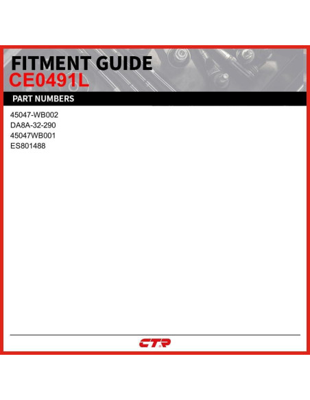 Extremo de Barra de Dirección Exterior CTR CE0491L - 0.6 kg