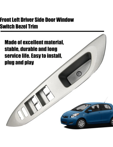 Marco tapa interruptor ventana Toyota Yaris 2007-2010 plateado