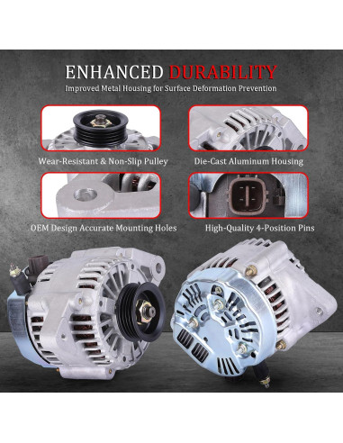 Alternador Reemplazo Loddery Toyota Yaris 1.5L 2006-2009