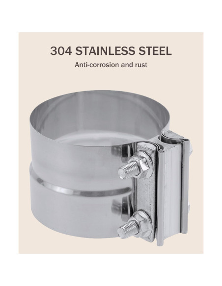 Abrazadera de escape acero inoxidable 6 tamaños bylikeho