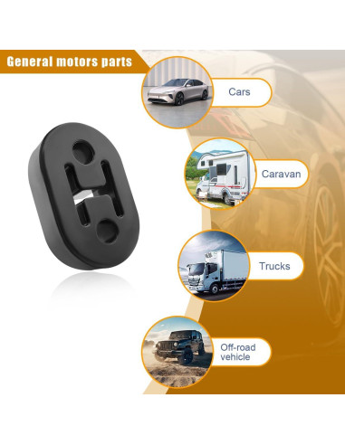 Soporte de Goma para Escape de Coche Ohleats 2 PCS 12mm