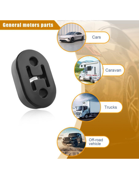 Soporte de Goma para Escape de Coche Ohleats 2 PCS 12mm