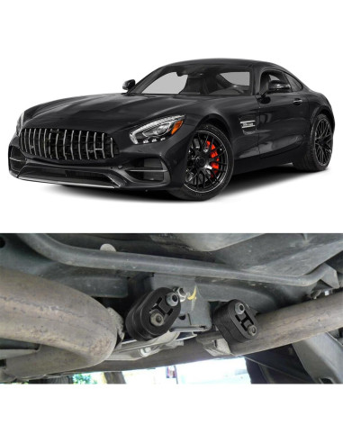 Soporte de Goma para Escape de Coche Ohleats 2 PCS 12mm