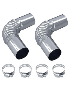 Tubo de escape diésel LHDOS 10,7x2,6cm 2PCS acero inoxidable