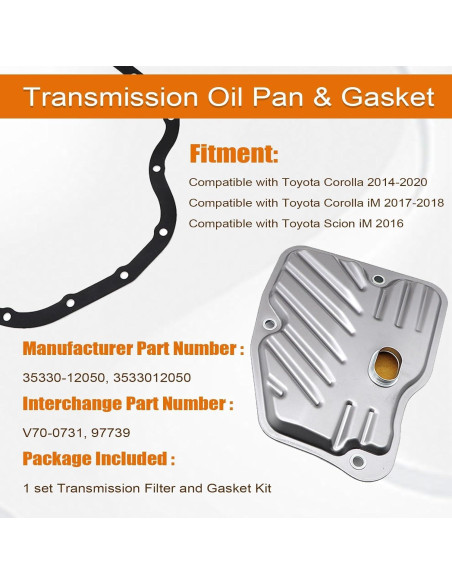 Filtro de Transmisión NLQR para Toyota Corolla 2014-2020