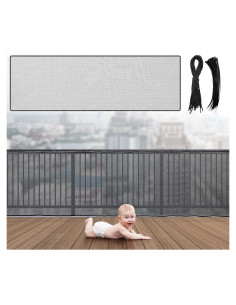 Red de Seguridad para Niños y Mascotas Hosuly 3 x 0.9 m Negra