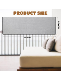 Red de Seguridad para Niños y Mascotas Hosuly 3 x 0.9 m Negra 2