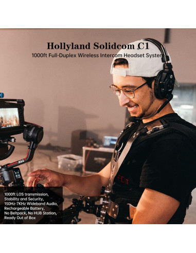 Hollyland Solidcom C1 Intercomunicador Inalámbrico Dúplex 2 Usuarios