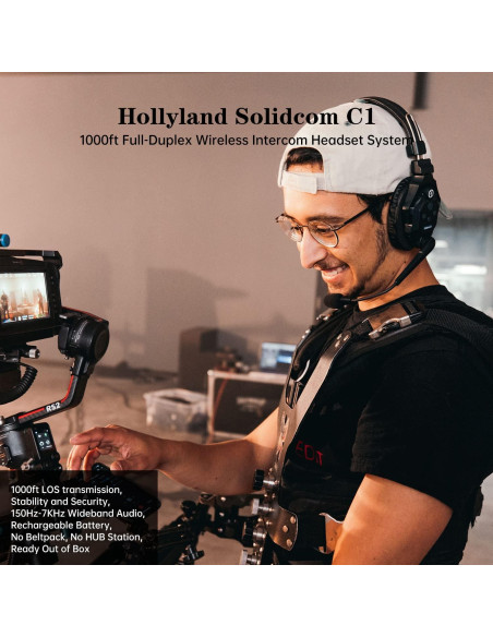 Hollyland Solidcom C1 Intercomunicador Inalámbrico Dúplex 2 Usuarios