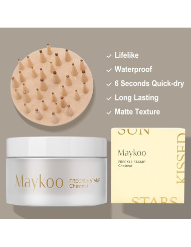 Sello de Pecas Falsas MAYKOO Castaño 15g - Maquillaje Natural