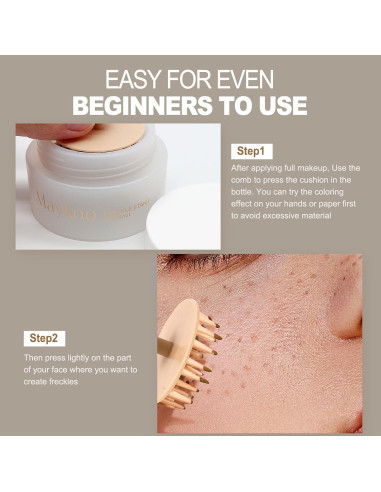 Sello de Pecas Falsas MAYKOO Castaño 15g - Maquillaje Natural