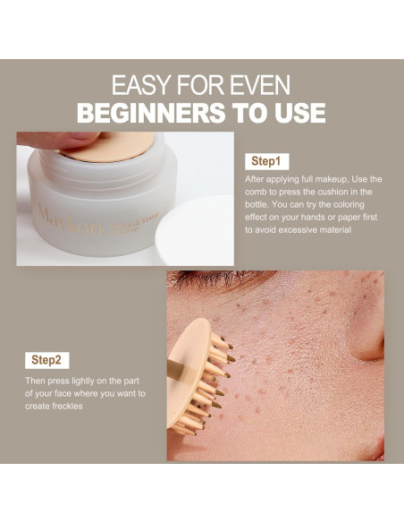 Sello de Pecas Falsas MAYKOO Castaño 15g - Maquillaje Natural