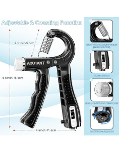 Kit de Entrenador de Fuerza de Agarre ACOTANT 5 Piezas 2