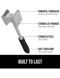 Aplastador de Carne Doble Lado GORILLA GRIP, 0.25 kg, Negro 2