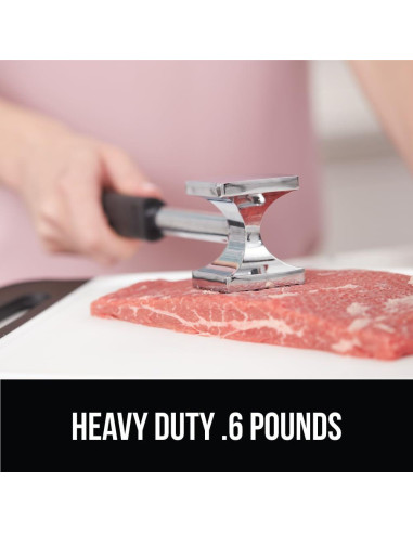 Aplastador de Carne Doble Lado GORILLA GRIP, 0.25 kg, Negro