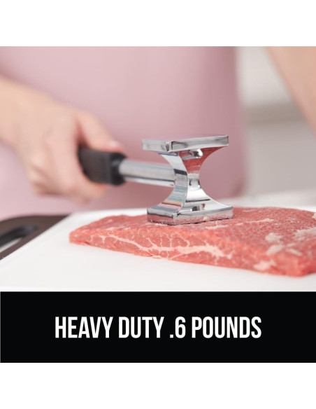 Aplastador de Carne Doble Lado GORILLA GRIP, 0.25 kg, Negro