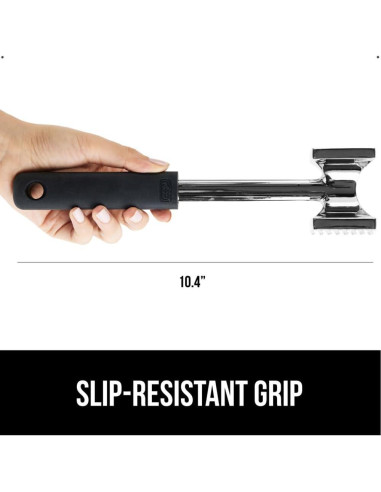 Aplastador de Carne Doble Lado GORILLA GRIP, 0.25 kg, Negro