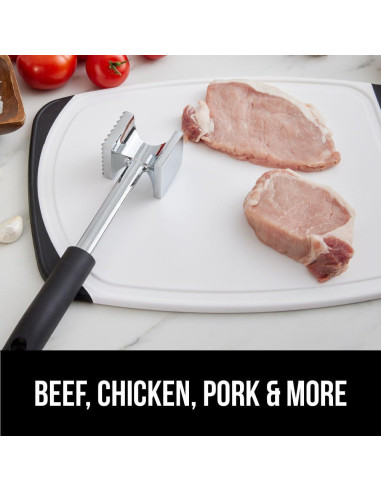 Aplastador de Carne Doble Lado GORILLA GRIP, 0.25 kg, Negro