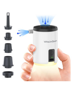 Bomba de aire portátil WhiteUniQoon AP01 con luz LED y batería 1600mAh