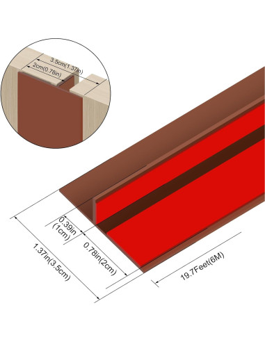 Tira de Sello de Silicona Benory 6.1m para Puertas y Ventanas