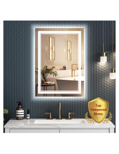 Espejo LED SOGOLINE 50.8x71.1 cm con luces y anti-vaho