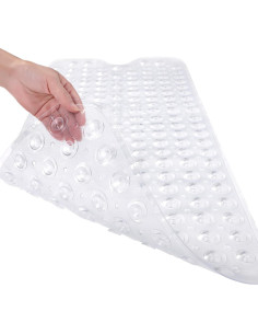 Alfombrilla Antideslizante para Baño TEESHLY 99x41 cm Transparente 2