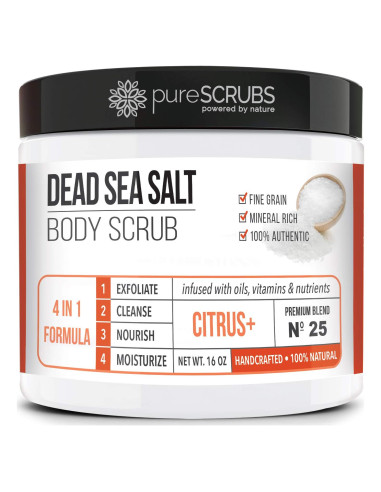Exfoliante Corporal de Sal del Mar Muerto pureSCRUBS 453g