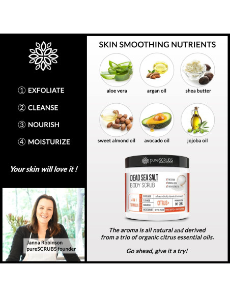 Exfoliante Corporal de Sal del Mar Muerto pureSCRUBS 453g