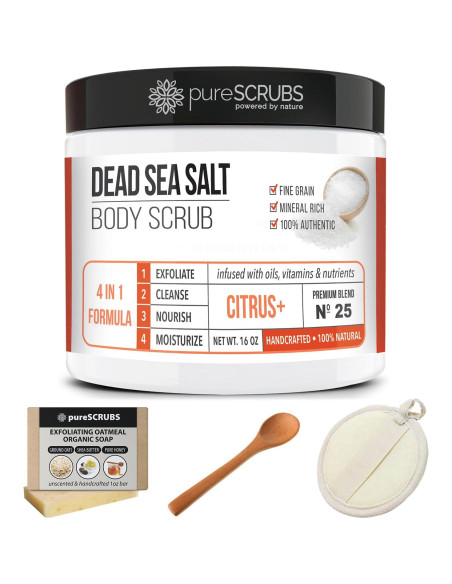 Exfoliante Corporal de Sal del Mar Muerto pureSCRUBS 453g