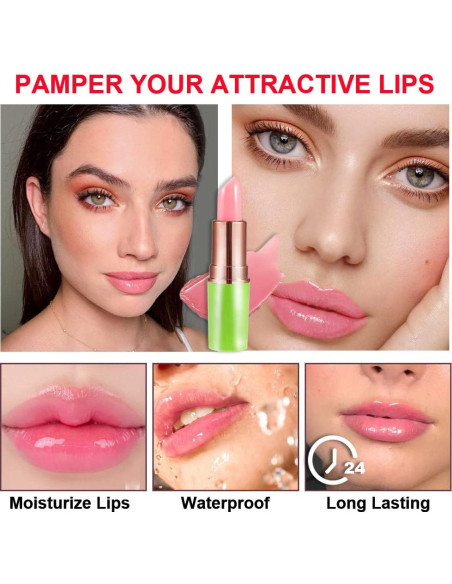 Barra de Labios que Cambia de Color BINGBRUSH Aloe Vera 2 Pcs