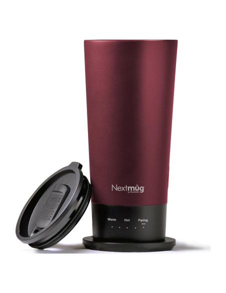 Taza de viaje autocalentable Nextmug Go 473 ml Burdeos