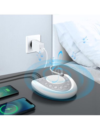 Máquina de Ruido Blanco Mesqool con 24 Sonidos Relajantes