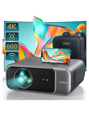 Proyector YABER Pro V9 4K WiFi 6 600 ANSI 1080P Cine en Casa