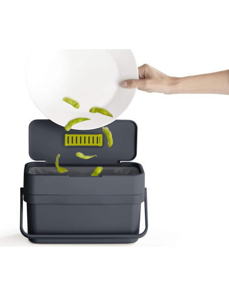 Caddy de Residuos Alimentarios Joseph Joseph 4L Montable Grafito