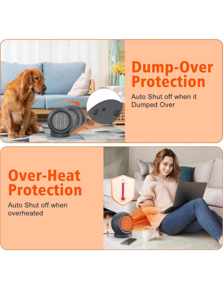 Calentador Eléctrico de Cerámica PTC Coolfor 0.61 kg Gris