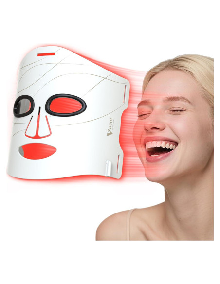 Máscara de Terapia de Luz Roja VYM - 292 LEDs - Blanca