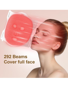 Máscara de Terapia de Luz Roja VYM - 292 LEDs - Blanca 2