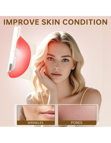 Máscara de Terapia de Luz Roja VYM - 292 LEDs - Blanca