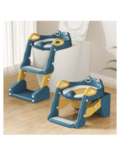 Asiento de Entrenamiento para Baño MTT-04 Azul 2-en-1