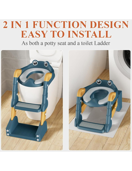 Asiento de Entrenamiento para Baño MTT-04 Azul 2-en-1