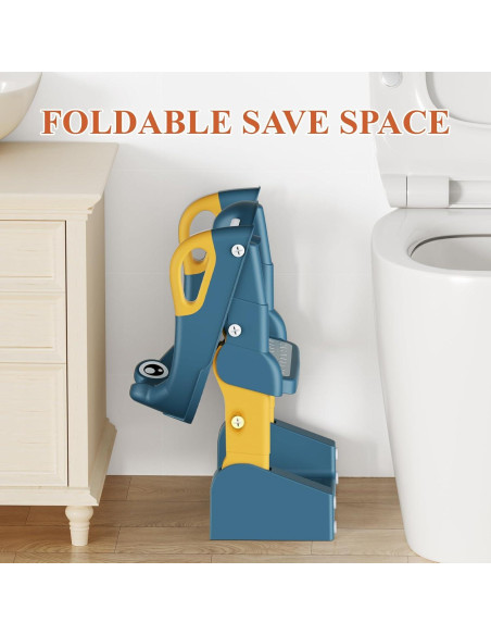 Asiento de Entrenamiento para Baño MTT-04 Azul 2-en-1