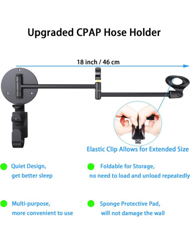 Soporte de Manguera CPAP Shengchuang con Ganchos Organizador