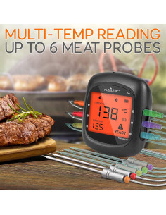 Termómetro BBQ Bluetooth NutriChef con 2 Probes y Funda 2