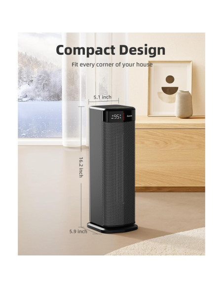 Calefactor Eléctrico BREEZOME MG26QN 1500W Oscilante 90