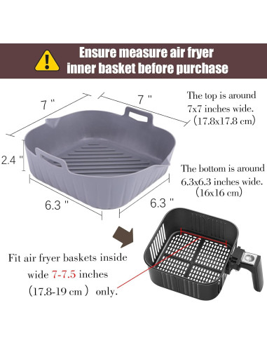 Forros de Silicona Cuadrados Golden Associate 7" Reutilizables