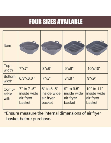 Forros de Silicona Cuadrados Golden Associate 7" Reutilizables