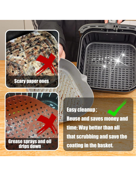 Forros de Silicona Cuadrados Golden Associate 7" Reutilizables